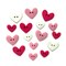 Buttons Galore and More Craft & Sewing Buttons - Valentine Hearts - 48 Buttons